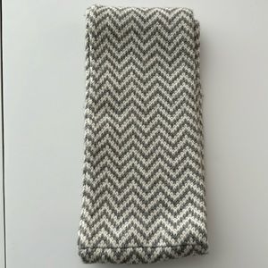 J.Crew grey/white chevron, infinity scarf